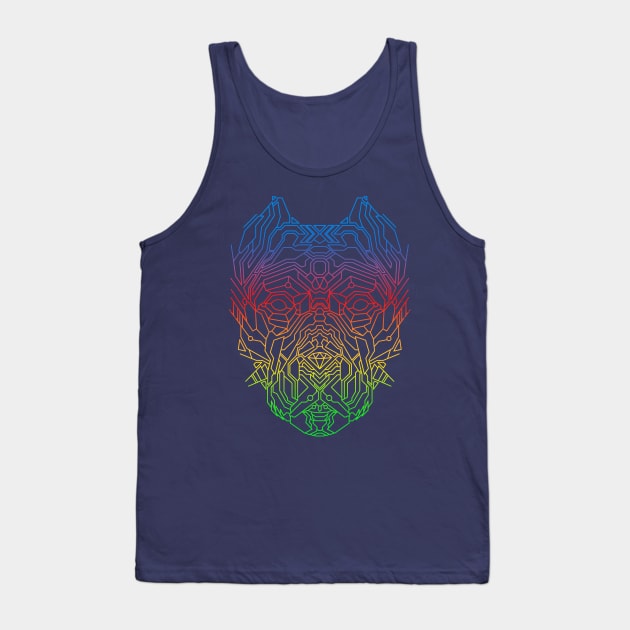 Pitbull Geometry Drawing Tank Top by affan2fly